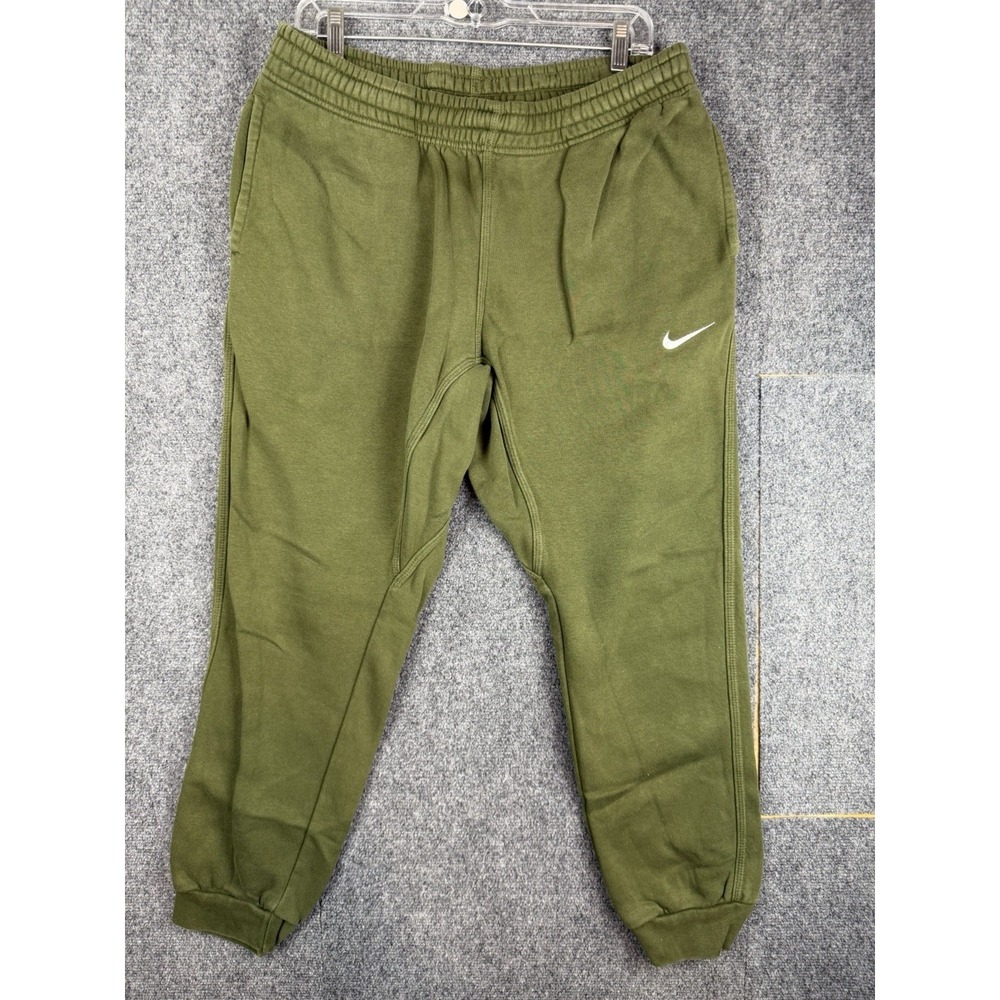 Nike Sportswear Club Fleece Joggers Men L Green Sweatpants Performance